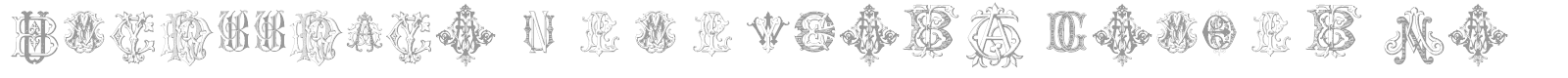 Intellecta Monograms Random Samples font preview
